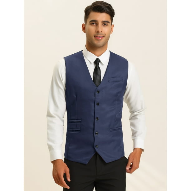 Navy blue shop dress vest