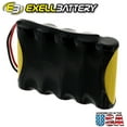 thumbnail image 3 of Exell 6V 1000mAh NiCd Battery Pack w/ Wire Leads Searchlights Emergency Lighting, 3 of 4