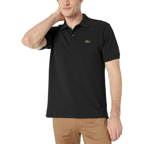 Lacoste Short Sleeve Pique Polo (XXS/EUR2, Black)