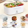 thumbnail image 2 of Welan Electric Lunch Box Food Heater 65W Faster Heated Food Warmer Self Heating Lunch Box for Work/Car/Outdoors, Portable Lunch Case with Bag, 2 of 11