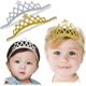 thumbnail image 1 of Diadema súper elástica para niña, banda para el cabello para niño pequeño, diadema suave, corona, accesorios para el cabello para niños (dorado/plateado), 1 of 5