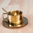 thumbnail image 4 of Tazas de Té de Café con Aislamiento de Acero Inoxidable BLESIY con Platillo Y Cuchara, 4 of 7