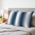 thumbnail image 6 of 26x26 Pillow Covers Set of 2, Ombre Dark Blue Square Throw Pillow Covers for Couch/Sofa/Living Room, Gradient White Abstract Minimalist Stripe Decorative Soft Pillowcases for Couch Throw Pillows, 6 of 9