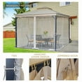 thumbnail image 4 of Segmart 10X10FT Softtop Metal Gazebo with Mosquito Net,Sturdy Heavy Duty Double Roof Canopy,Galvanized Steel Design Outdoor Tent,Suitable for Gardens,Patio,Backyard, 4 of 9