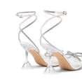 thumbnail image 4 of Sandalia DREAM PAIRS Tacón de Aguja con Lazo Doble y Strass Transparente Talla 9.5 US, 4 of 6