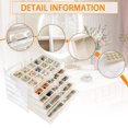 thumbnail image 2 of Joyero acrílico con 5 cajones organizador de almacenamiento de arete transparente color beige, 2 of 6