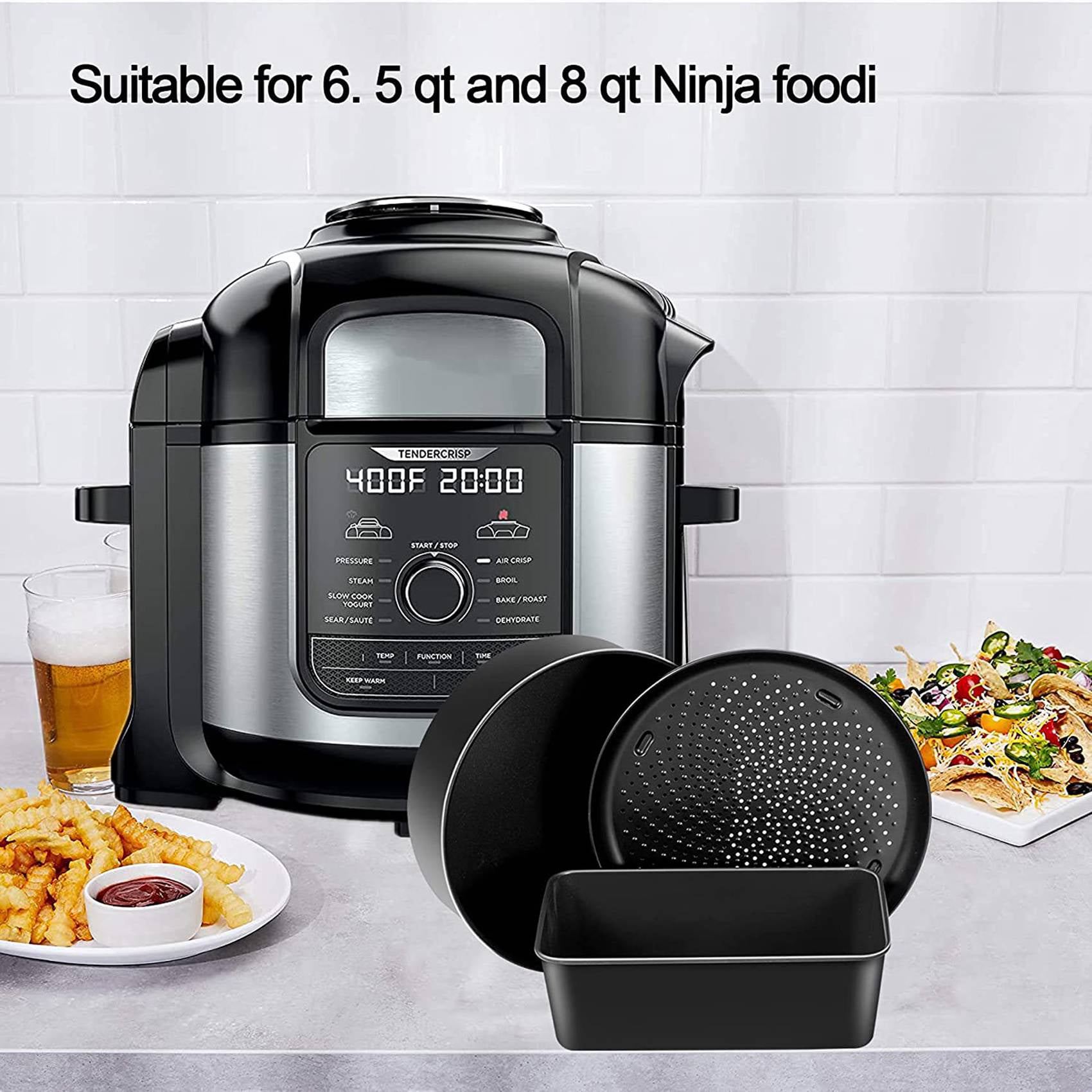 Baking Set for Ninja Foodi 6.5, 8Qt,Accessories for Instant Pot  8Qt,Nonstick Bakeware Set Compatible with Ninja Foodi