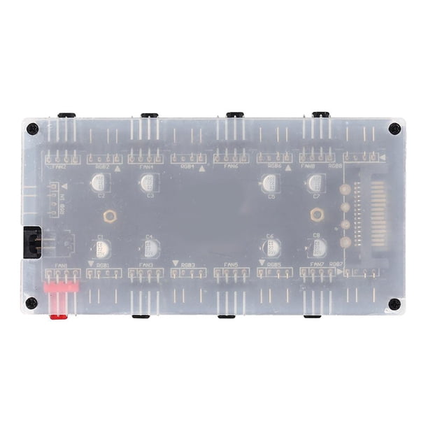 Adaptador de controlador de concentrador RGB PWM divisor multidireccional de 1 a 8 5V 3 pines + carcasa Ehuebsd Para estrenar
