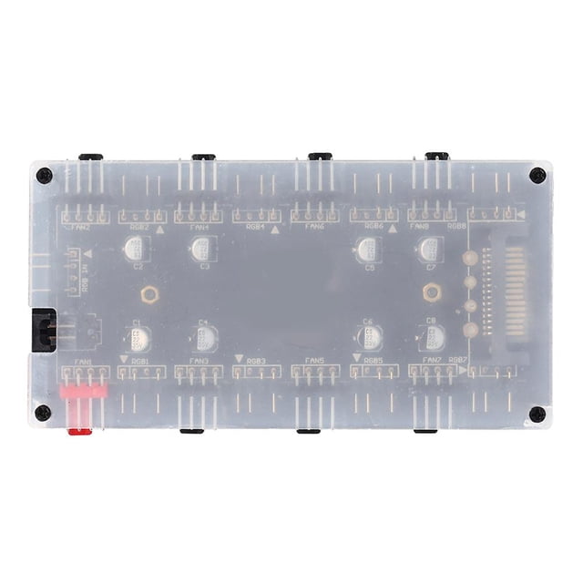 Adaptador de controlador de concentrador RGB PWM divisor multidireccional de 1 a 8 (5V 3 pines + carcasa) Tmvgtek Componentes de la computadora