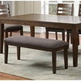 thumbnail image 2 of Steve Silver Stratford Walnut Finish Wood Bench, 2 of 4