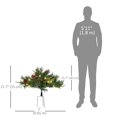 thumbnail image 2 of CoSoTower Arbre de Noël Artificiel Pré-Éclairé Sans Fil de 1,5 Pied/16 Pouces, 2 Pack avec 69 Branches, Lumières LED Blanc Chaud, Baies Rouges, Pommes de Pin, pour Entrée Extérieure, Vert, 2 of 7