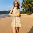 thumbnail image 3 of Fotbe World Map Vestido de Verano sin Mangas para Mujer – Vestido Midi Línea A, Estilo Camiseta Floral, Vestido Playero Casual y Fluido, 3 of 7