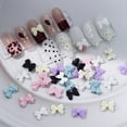 thumbnail image 2 of Pegatinas acrílicas 3D con lazo para decoración de uñas, accesorios para manicura profesional coreana, 50 piezas, 2 of 4