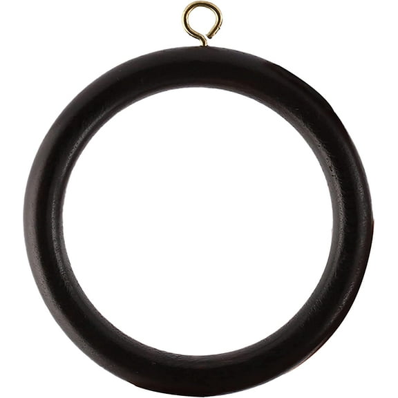 Lot of 12 Wooden Curtain Rings Premium Handmade Rings Buffed Finish | Black Curtain Rings (Inner Día 2.2 Inch and Outer Día 3 Inch)