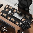 thumbnail image 2 of Long Mouse Pads for Desk,Bulldog Dog and Footprints Desk Mats on Top Of Desks, Desk Mouse Pad Extra Large with 3mm Non-Slip Base and Stitched Edge for Gaming,Office,Work,Home 35.4"x15.7", 2 of 6
