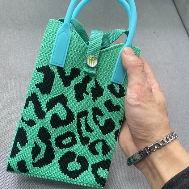 Bolso para móvil, bolso de punto, bolso de mano de gran capacidad, bolso bandolera para estudiantes, bolso de lana