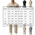 thumbnail image 3 of DORKASM Men's Linen 2 Piece Set Long Sleeve Shirt Pants Outfit White L, 3 of 6