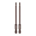 thumbnail image 1 of 2uds T15 Torx Barrena 1/4" Hexagonal Vástago 4" Longitud Magnético Seguridad Estrella Destornillador Eléctrica Herramienta, Rojo, 1 of 5