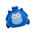 thumbnail image 3 of Kawaii Cartoon Animal Silicone Jelly Coin Purse Mini Wallet - Blue (Owl), 3 of 9