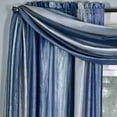 thumbnail image 5 of Modern Rod Pocket Light Filtering Window Scarf, Blue, 50x144, 5 of 5