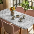 thumbnail image 3 of White Dandelion Table Cloths for 3 Foot Rectangle Tables, Spring Flowers Plants Vintage Gray Wood Patio Waterproof Elastic Fitted Tablecloths, Washable Rectangular Table Cover for Camping, 3 of 8