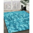 thumbnail image 3 of Ahgly Company Machine Washable Indoor Rectangle Transitional Blue Area Rugs, 5' x 7', 3 of 7