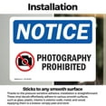thumbnail image 3 of (2 Pack) Photography Prohibited Sign, 3 of 7
