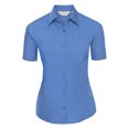 thumbnail image 1 of Russell Collection Ladies/Womens Short Sleeve Poly-Cotton Easy Care Poplin Shirt, 1 of 3