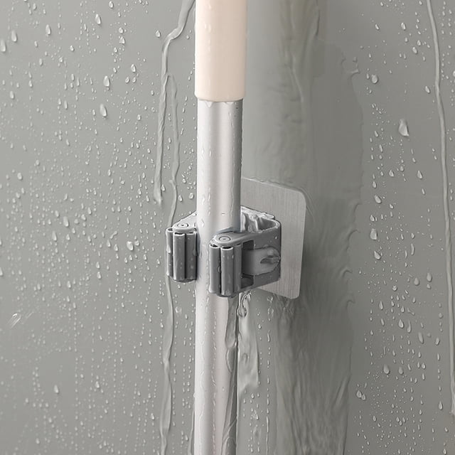 Ganchos Para Trapeador Sin Agujeros, Colgadores De Pared Para Trapeador, Soporte Resistente, Adhesivo Resistente Y F Cil Instalaci N, Soluci N De Almacenamiento Para Ba O, Organizaci N Del