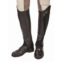 TuffRider Ladies Derby Leather Half Chaps- Mocha- L