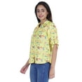 thumbnail image 2 of Moomaya Womens Printed Top Roll-Up&nbsp;Sleeve Collar Neck Button-Down Shirt, 2 of 8