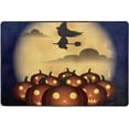thumbnail image 4 of Dreamtimes Happy Halloween Pumpkins Area Rug 72x48in Full Moon Witch Non-Slip Floor Carpet Comfort Floor Mats Decor for Indoor Living Dining Room and Bedroom Area, 4 of 7