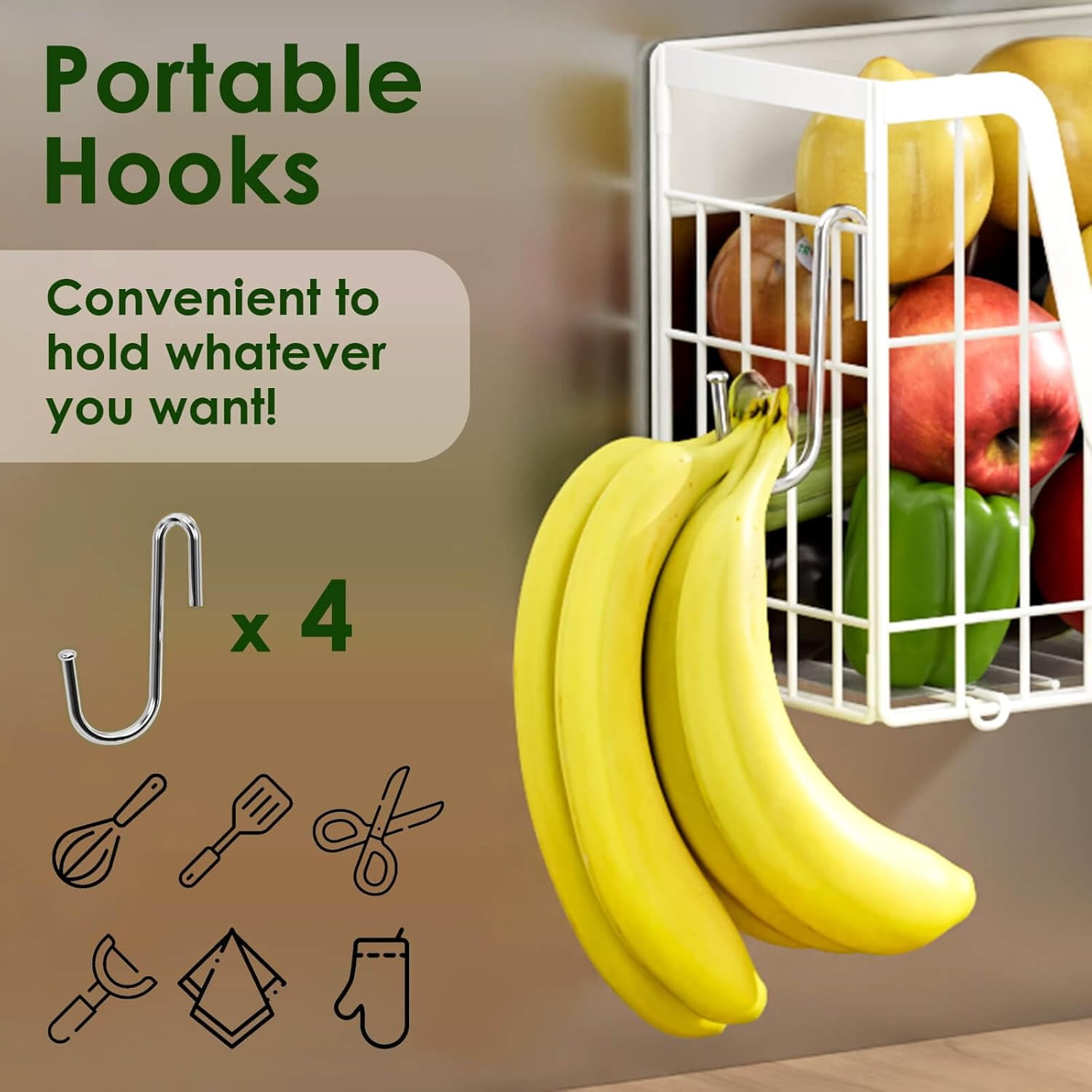2 Set Magnetic Shelf for Fridge, Potato & Onion Storage Bins, Magnetic Fruit Basket for Refrigerator Pantry Kitchen Counter Laundry, Magnetic Fridge Organizer Spice Snacks Magnet Fridge Shelf