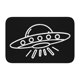 thumbnail image 1 of Alfombra de baño antideslizante súper suave transparente con diseño de nave espacial extraterrestre OVNI para baño, cocina, dormitorio, hogar, 15,75 x 23,62 pulgadas, 1 of 6