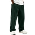 thumbnail image 4 of SAWOBUUN Men's Wide Leg Corduroy Pants Elastic Waist Loose Fit Trousers Soft Straight Leg Casual Slacks for Fall Winter, 4 of 4