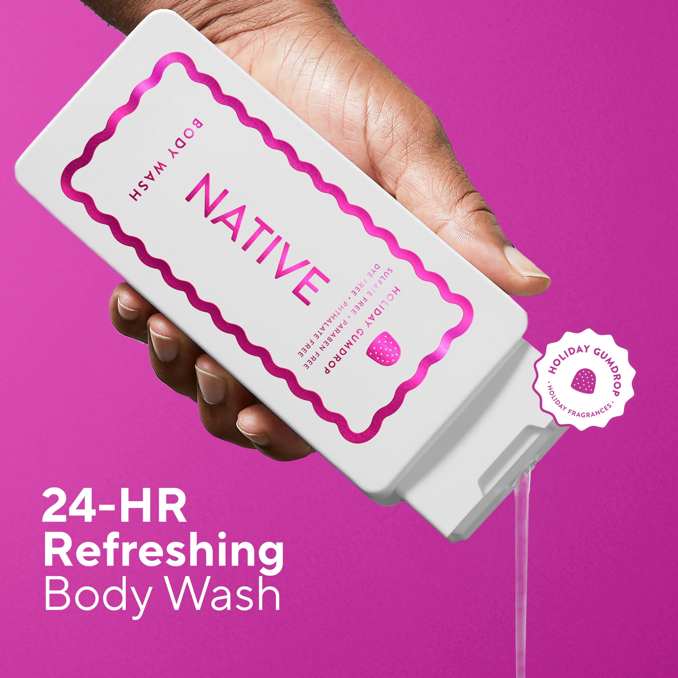 Native Holiday Gumdrop Body Wash, 18 fl oz