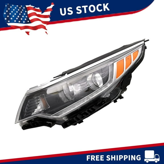 Headlight Fits For Kia Optima 2016-2018 Halogen With LED DRL Driver Left Side