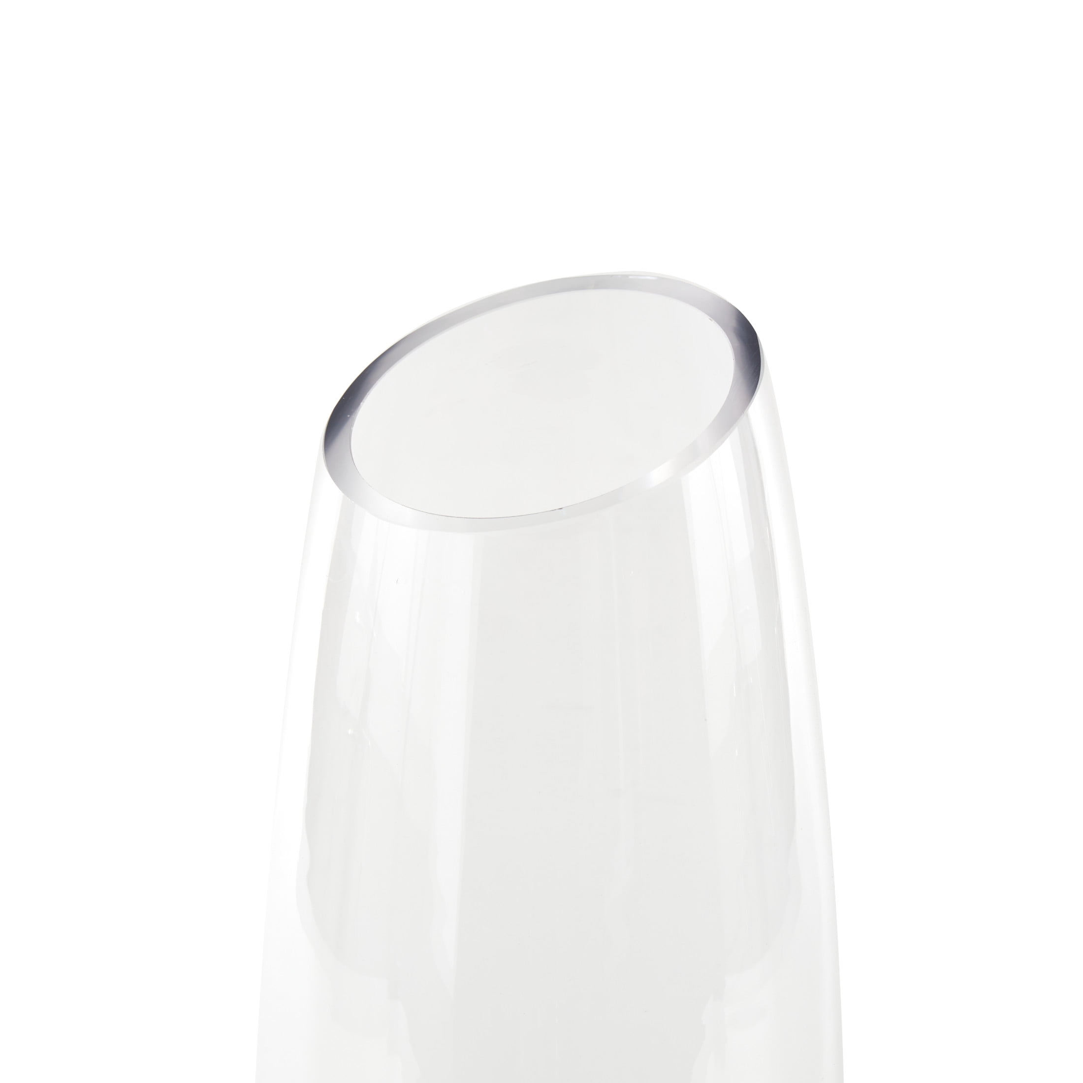 DecMode 19" Tall Slanted Glass Vase