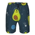 thumbnail image 4 of Disketp Men'S Swim Trunks Hawaiian Breathable Surf Beach Swimsuits Mesh Lining Beach Shorts With Pockets-Avocado In Space, 4 of 9
