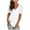 White, variant on RYDCOT Women's Lace Short Sleeve V-Neck T-Shirt Loose Casual Summer Tee Tops White XL