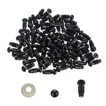Uxcell 5mm Safety Eyes, 150 Set Plastic Craft Eyes with Washers Safety Eyes for Stuffed Animals Crochet Toys Dolls DIY Craft Making, Black
