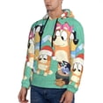thumbnail image 3 of Lsque Bluey Pattern Casual Men's Hoodie,Hooded Sweatshirt with Kangaroo Pocket,Pullover Hoodie-X-Large, 3 of 8