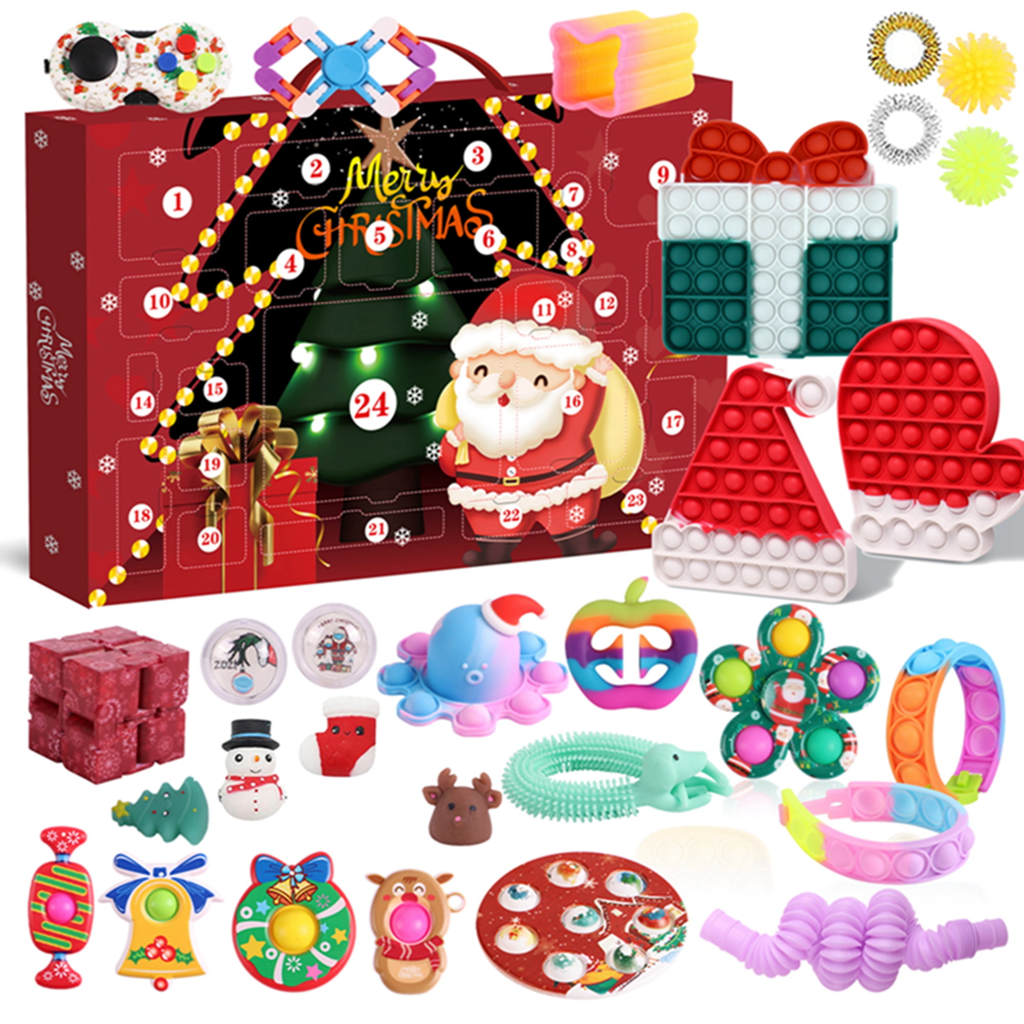 Christmas advent calendar 24 days countdown calendar sensory fidget 