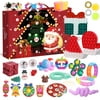 Spring hue Fidget Toys Packs Christmas Advent Calendars Sensory Pop Toys Fidget Bubble Push Toy Advent Box
