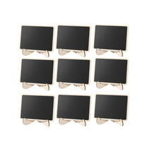 HONITANO 12Pcs Mini Signboard for Message Board and Place Signs in Black Wooden Material