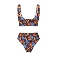 thumbnail image 6 of Rocae Leaves Flower for Bikini Set for Women Two Piece Sexy High Swimsuits Split Crossover Bikini Small, 6 of 9