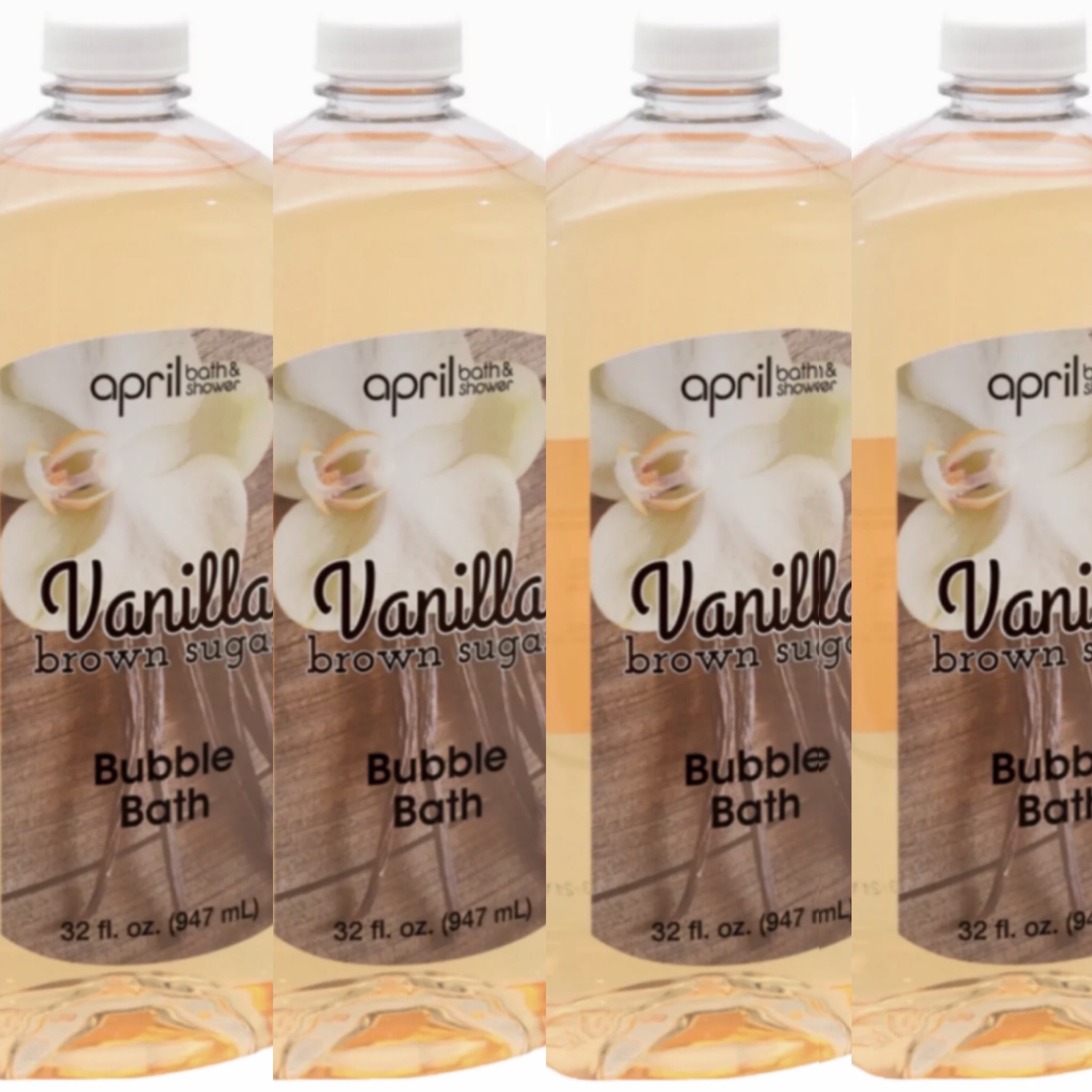 4 April Bath&Shower Vanilla and Brown Sugar Bubble Bath 32 fl oz