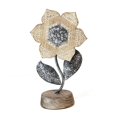 thumbnail image 1 of Stratton Home Decor S19343 Boho Dessus de Table Fleur&44; Bois Naturel & Gris, 1 of 1