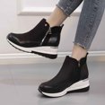 thumbnail image 6 of Caywon Womens Winter Warm Ankle Boots Plush Lined Wedge Heel Snow Booties Side Zipper Thick Sole Casual Shoes Botas de Invierno Mujer, 6 of 6
