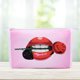 thumbnail image 2 of Bolsa de cosméticos de maquillaje de almacenamiento duradero reutilizable portátil para niñas y mujeres (labio con rosa), 2 of 2
